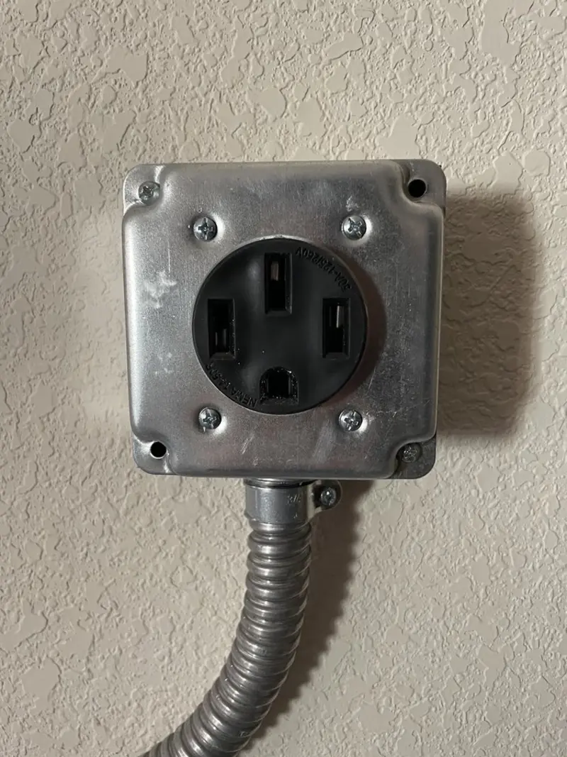 NEMA 14-50 outlet installed for Electrical Panel Upgrade in New Bremen